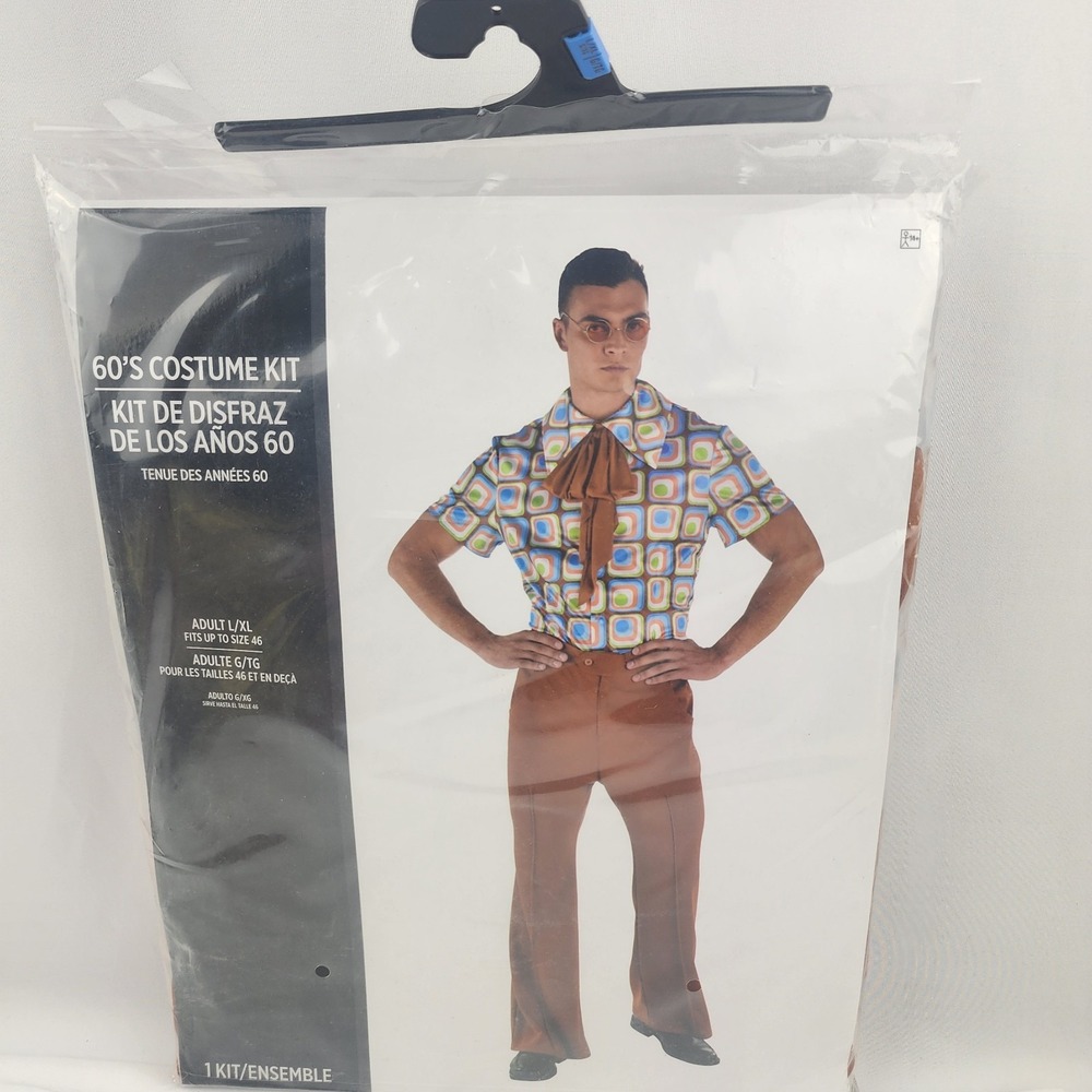 60s Men's Costume Kit L/XL Retro Mod Man‎ Suit Yourself  Halloween Groovy - Picture 1 of 5